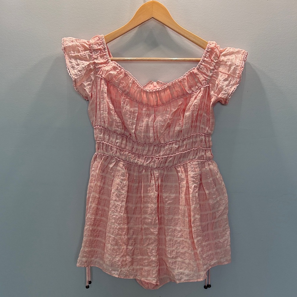 Tularosa Pink Ruffled Jumpsuit